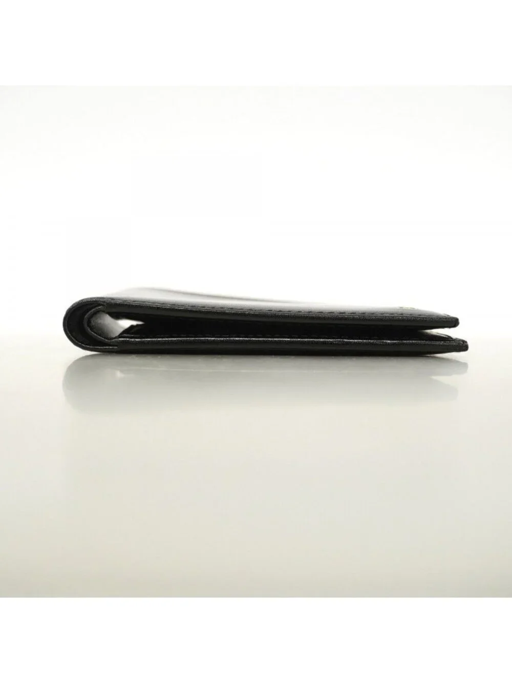 Cartier Wallet Must Leather Black Gold